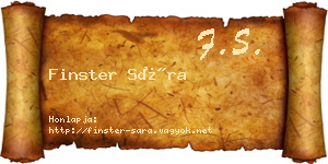 Finster Sára névjegykártya
